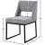 Jayce Boucle Fabric Dining Chair with Matte Black Iron Base