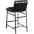 Burke Boucle Fabric Counter Stool with Matte Black Metal Frame