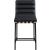 Burke Faux Leather Counter Stool with Matte Black Metal Frame