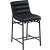 Burke Boucle Fabric Counter Stool with Matte Black Metal Frame
