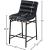 Burke Faux Leather Counter Stool with Matte Black Metal Frame