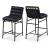 Burke Boucle Fabric Counter Stool with Matte Black Metal Frame