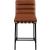 Burke Boucle Fabric Counter Stool with Matte Black Metal Frame