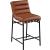 Burke Boucle Fabric Counter Stool with Matte Black Metal Frame