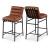Burke Boucle Fabric Counter Stool with Matte Black Metal Frame