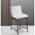 Burke Boucle Fabric Counter Stool with Matte Black Metal Frame