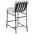 Burke Boucle Fabric Counter Stool with Matte Black Metal Frame