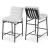 Burke Boucle Fabric Counter Stool with Matte Black Metal Frame
