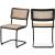 Kano Rattan Dining Chair with Black Powder Coated Metal Frame