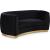 Julian Velvet Loveseat with Gold Stainless Steel Base