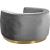 Julian Velvet Chair with Gold Stainless Steel Base