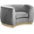Julian Velvet Chair with Stainless Steel Base
