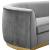Julian Velvet Loveseat with Gold Stainless Steel Base
