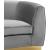 Julian Velvet Loveseat with Stainless Steel Base