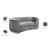 Julian Velvet Loveseat with Stainless Steel Base
