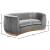 Julian Velvet Loveseat with Stainless Steel Base