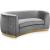 Julian Velvet Loveseat with Stainless Steel Base
