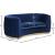 Julian Velvet Loveseat with Stainless Steel Base