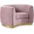 Julian Velvet Chair with Gold Stainless Steel Base