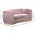 Julian Velvet Loveseat with Gold Stainless Steel Base