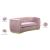 Julian Velvet Loveseat with Stainless Steel Base