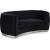Julian Velvet Loveseat with Chrome Stainless Steel Base