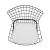 Madeline Leatherette Chair w/Seat Cushion 