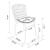 Madeline Leatherette Chair w/Seat Cushion 