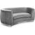 Julian Velvet Loveseat with Chrome Stainless Steel Base