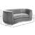 Julian Velvet Loveseat with Chrome Stainless Steel Base