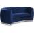 Julian Velvet Loveseat with Chrome Stainless Steel Base