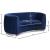 Julian Velvet Loveseat with Chrome Stainless Steel Base
