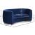Julian Velvet Loveseat with Stainless Steel Base