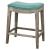 Elmo Bonded Leather Counter Stool, Mystique Gray Legs