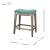 Elmo Bonded Leather Counter Stool, Mystique Gray Legs