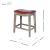 Elmo Bonded Leather Counter Stool, Mystique Gray Legs