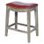 Elmo Bonded Leather Counter Stool, Mystique Gray Legs