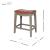 Elmo Bonded Leather Counter Stool, Mystique Gray Legs