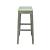 Elmo Bonded Leather Bar Stool, Mystique Gray Legs