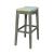 Elmo Bonded Leather Bar Stool, Mystique Gray Legs