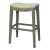 Elmo Bonded Leather Bar Stool, Mystique Gray Legs