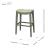 Elmo Bonded Leather Bar Stool, Mystique Gray Legs