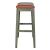 Elmo Bonded Leather Bar Stool, Mystique Gray Legs