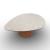 Mushroom Laminated Ceramic-Glass/Wood Pedestal Coffee Table