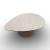 Mushroom Laminated Ceramic-Glass/Wood Pedestal Coffee Table