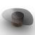Mushroom Tempered Glass/Wood Pedestal Coffee Table