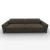Norma Leather Fixed Adjustable Headrest & Footrest Maxi Sofa