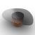Mushroom Tempered Glass/Wood Pedestal Coffee Table