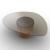 Mushroom Tempered Glass/Wood Pedestal Coffee Table