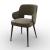 Foyer Fabric/Metal Customizable Upholstered Dining Open-Back Armchair